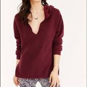 Project Social T maroon textured sweatshirt sz S